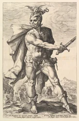 Mucius Scaevola, fra serien The Roman Heroes, 1586