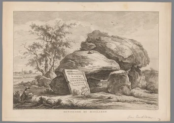 Dysse nær landsbyen Midlaren Hunnebed af Midlaren (titel på objekt) Ni ansigter i Drenthe (serietitel) IX Ansigter i og nær Drenthes landskab (serietitel på objekt)