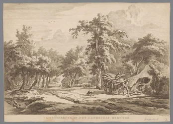 Landskab med høvogn nær Westerbork I Westerborg i landskabet Drenthe (titel på objekt) Ni ansigter i Drenthe (serietitel) IX ansigter i og nær Drenthes landskab (serietitel)