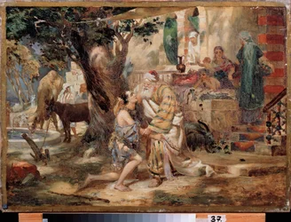 Den fortabte søns tilbagevenden. Maleri af Henryk Siemiradzki (1843-1902), olie på lærred. polsk kunst