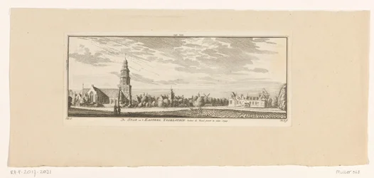 Udsigt over IJsselstein, 1774 Byen og slottet Ysselstein, set uden for Yssel-porten. 1744 (titel på objekt)