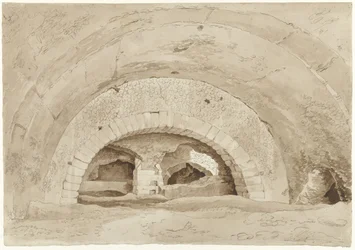 Såkaldte Stables of Maecenas i Tivoli Hvælvinger af en romersk ruin