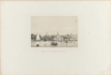 Udsigt over Oude Hoofd i Rotterdam, 1854 Udsigt over Oude Hoofd i Rotterdam (titel på objekt) Society for Promotion of Toonkunst, dets musikfestival og byen Rotterdam. minde om året 1854 (serietitel på objekt)