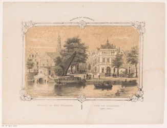 Udsigt over Spaarne med kranen og Waag Udsigt over Spaarne (titel på objekt) Haarlem og omegn (serietitel på objekt)