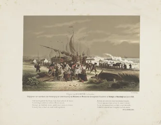 Strandscene med sørgende fiskerkoner, 1868