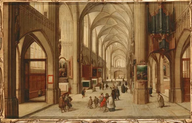 Interiør af en gotisk kirke