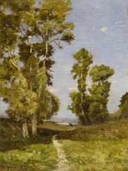 The Road leading to the Lake (olie på lærred)