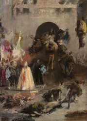 Scene fra den spanske inkvisition, ca. 1868-70