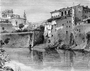 Villa Farnese, provinsen Viterbo, nordvest for Rom, Italien, 1800-tallet