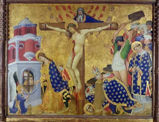 Denis-altertavlen, udført i 1416 til kirken Chartreuse i Champnol (olie på lærred på panel)