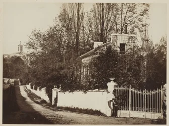 Gade i Louveciennes, ca. 1869 (albumintryk fra glasnegativ)