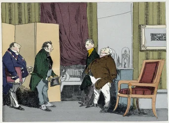 Anmodning om forhøjelse - i "" Administrative mores"" af Henri Monnier