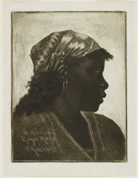 Hoved af en sort kvinde, ca. 1888