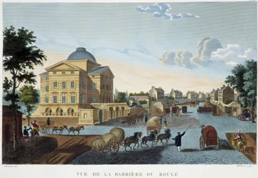 Roule-barrieren, ca. 1820 - i ""Views of Paris"" af Courvoisier