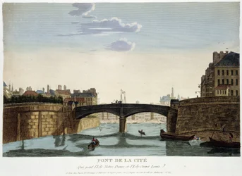 Bybroen - i "" Views of Paris"" af Courvoisier