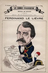Tegneserie af Ferdinand Le Lievre (Lelievre) (1799-1886) Engelsk senator i Algeriet fra 