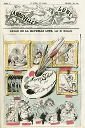 Illustration af Henri Demare (1846-1888) til forsiden af La Nouvelle Lune