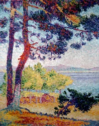 Efter middag i Pardigon. Maleri af Henri Delacroix Dit Cross (Henri Edmond Cross) (1856-1910)
