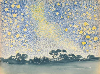 Landskab med stjerner, ca. 1905-1908.
