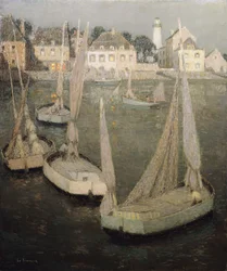 Breton Port by Moonlight; Port Breton af Moonlight