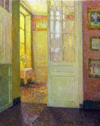 Interiør. Vindueslys - Peinture af Henri Le Sidaner (1862-1939)