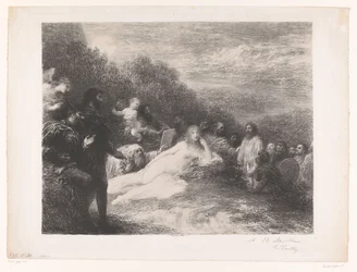 Faust og Mephisto ser Helen af ​​Troja Helene