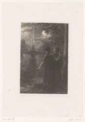 Héro og Ursule ved et springvand i måneskin Béatrice og Benedict. Akt I. Nocturne Hector Berlioz