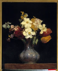 Narcisser og tulipaner Maleri af Henri Fantin Latour (Fantin-Latour