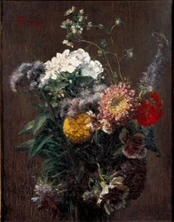 Stilleben: blandede blomster, c1850-1900