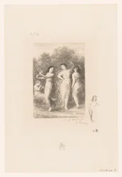 Fire unge kvinder danser og laver musik Le jeune malade Digte af André Chénier (serietitel) Illustrationer pour les Poésies d