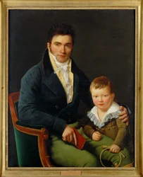 Barbet og hans søn (maleri på lærred)