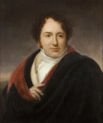 Portræt af operasangeren Luigi Lablache (1794-1858) af Riesener, Henri-Francois (1767-1828). Olie på lærred, størrelse: 66x55, , Privat samling