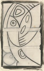 Reliefdesign af en abstrakt kvindefigur