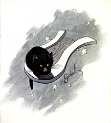 Le Chat Noir, parisisk kabaret, ca. 1900 (illustration)