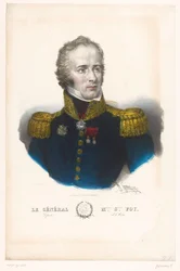 Portræt af Maximilian Sebastien Foy General M.lien S.tien Foy, MP for Aisne (titel på objekt) Generals van het Keizerrijk (serietitel)
