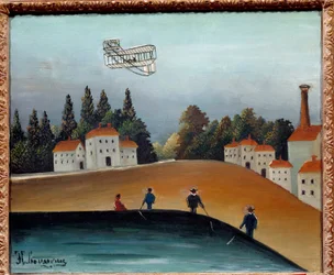 Fiskerne har linen. Maleri af Henri Rousseau dit Le Douanier Rousseau (1844-1910)
