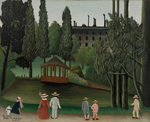 Udsigt over Montsouris Park, kiosken, sandsynligvis 1908-1910