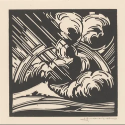Storm over et landskab