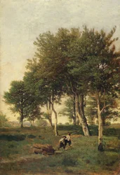 Landskab med to drenge, der bærer brænde, 1894