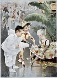 Børnekostume eller maskebal - ill. af Geoffroy, i "" Figaro Illustré", maj 1901