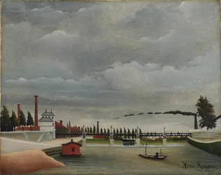 Udsigt over gangbroen i Passy, 1890-1891.