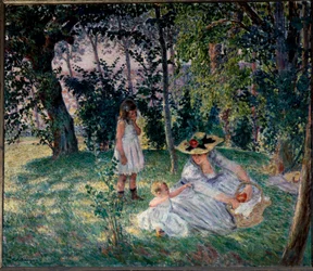 smagen på græsset Maleri af Henri Lebasque (1865-1937) 20. århundrede Angers, Museum of Fine Arts
