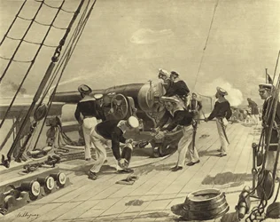 Bombardement af Alexandria, 1882 (dybtryk)