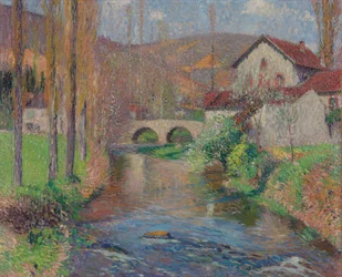 Labastide du Vert-broen set fra nedstrøms