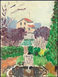 Kunstnerens have i Issy-les-Moulineaux, ca. 1918 (olie på panel)