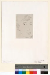 Josette Gris, set i trekvart profil