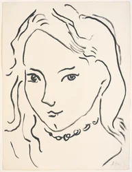 Portræt af Marguerite, ca. 1906-1907 (pensel og tusch på papir)