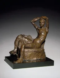 Small Nude on a Couch, udtænkt 1924, støbt 1958 (bronze med brun patina)