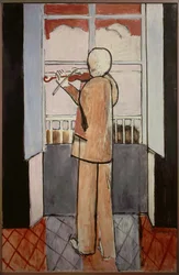 Violinist ved sit vindue 1916 (olie på lærred)