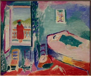 interieur a collioure - la sieste 1905 (Olie på lærred )